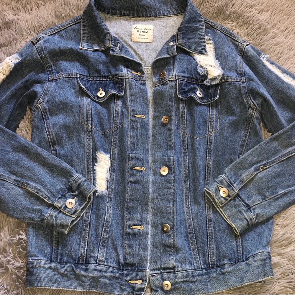 Oversized jean jacket